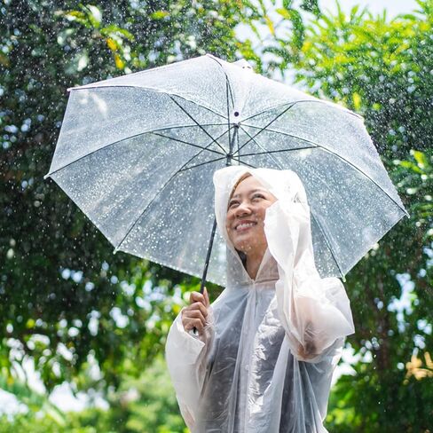 Transparent Folding Wedding Umbrella, 8 Ribs, Windproof, Manual Open/Close Transparent Umbrella for Photographers in Saudi Arabia