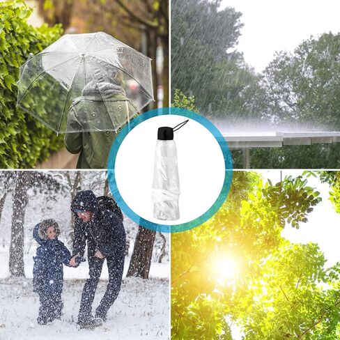 Transparent Folding Wedding Umbrella, 8 Ribs, Windproof, Manual Open/Close Transparent Umbrella for Photographers in Saudi Arabia
