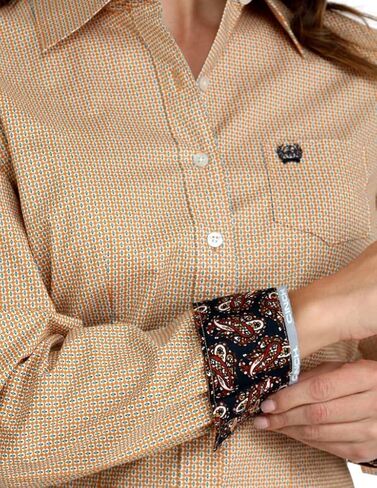 Cinch Women's Gold Print Shirt in Saudi Arabia
