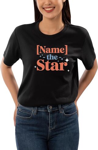 تي شيرت Fun Rank مع تحقيق اللقب على مستوى الاسم - The Star Black in Saudi Arabia