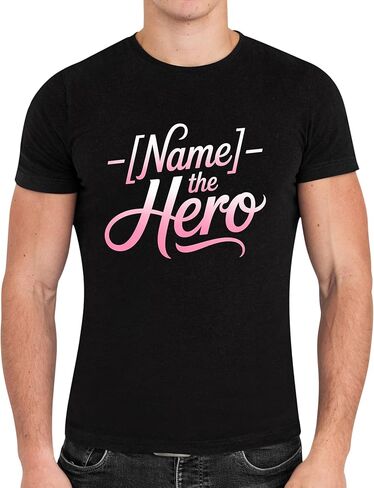 Fun Rank T-Shirt with Name Position Title Holders - The Hero Black in Saudi Arabia