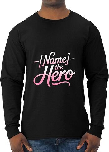 Fun Rank T-Shirt with Name Position Title Holders - The Hero Black in Saudi Arabia