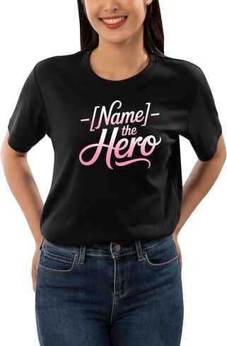 Fun Rank T-Shirt with Name Position Title Holders - The Hero Black in Saudi Arabia