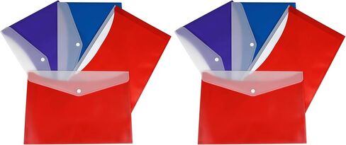 C-Line Snap 'N Go Reusable Poly Portfolio, 150-Sheet Capacity, Letter Size, Assorted Colors, 24 Pack (99366) in Saudi Arabia