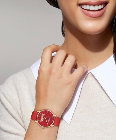 COACH Elliot Women's - 2H Quartz Watch - Leather Strap - Year of The Horse Lunar New Year Edition - Crystal Markers - Gift for Her - 36mm in Saudi Arabia