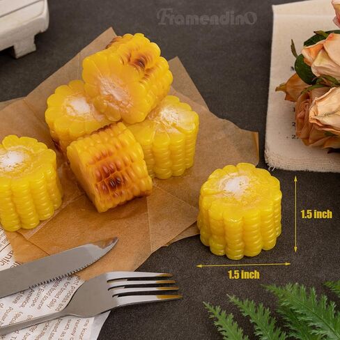 Framendino, 6 Pack Artificial Roasted Corn Vegetable Model Simulation PVC Resin Food Props Home Kitchen Photography in Saudi Arabia