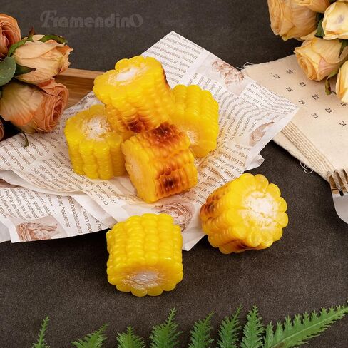 Framendino, 6 Pack Artificial Roasted Corn Vegetable Model Simulation PVC Resin Food Props Home Kitchen Photography in Saudi Arabia