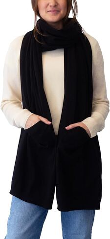 NAADAM Soft Cotton Cashmere Wrap Scarf with Pockets - Missy in Saudi Arabia