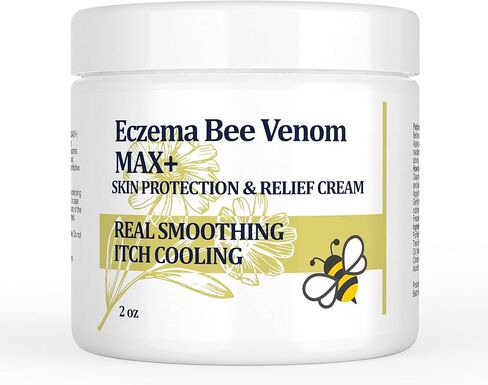 High Strength Bee Venom Cream, Dyshidrotic Eczema Ointment, Heat Rash, Itching, Eczema, Psoriasis, Leg, Stomach, Foot, Hand, Irritated Skin, All Age Care in Saudi Arabia