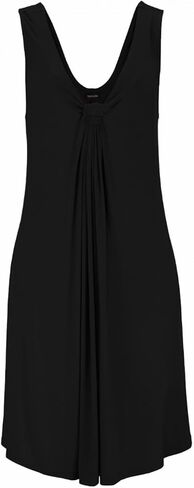 Rooscier Women's Cotton Tank Nightgown Sleeveless Sleepwear Twist V Neck Full Slip Chemise Nightdress in Saudi Arabia