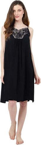 Miss Lavish London Women's Nightdress - Soft Viscose Nightgown Sleepwear for Women - Neckline Midi Dresses Gift for Teen in Kuwait