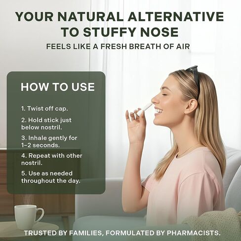 مجموعة عصا إعادة الضبط الثلاثية من Betterbrand - جهاز استنشاق طبيعي للأنف لتخفيف الاحتقان، والنعناع والأوكالبتوس والعلاج العطري باللافندر، غير طبي، ودعم الجيوب الأنفية مناسب للسفر - عبوة من 3 قطع in Kuwait