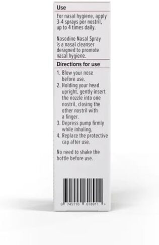 Nasodine® Nasal Spray – Nasal Cleanser 25 mL Bottle – Up to 180 Sprays – Supports Nasal Hygiene & Fresh in Saudi Arabia