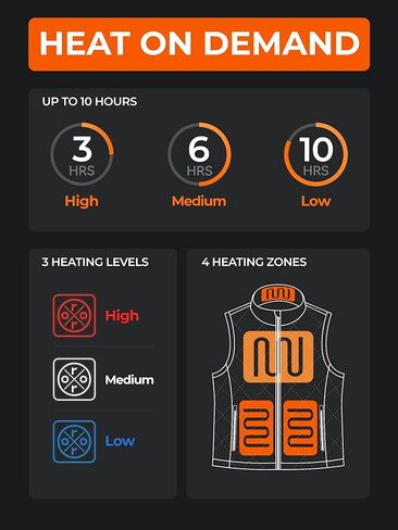 ORORO Women’s Heated Quilted Vest (Black, S) and Extra Battery in Saudi Arabia