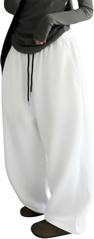 GORGLITTER Women's Baggy Sweatpants Y2K Drawstring High Waisted Loose Long Pants with Pockets in Kuwait