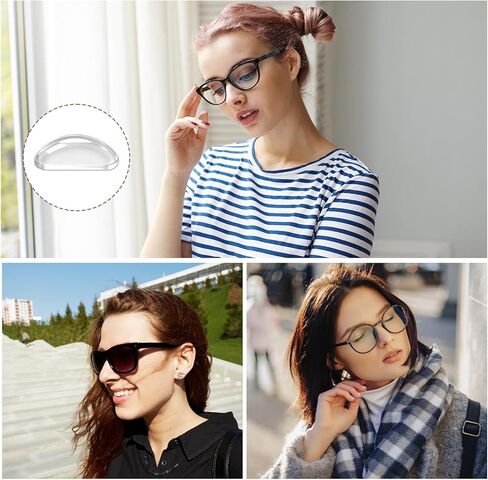 30 زوجًا من وسادات أنف النظارات، وسائد أنف من السيليكون الناعم، وسادات أنف للنظارات، وسادات أنف غير قابلة للانزلاق على وسادة أنوف من السيليكون للنظارات الشمسية الزجاجية ونظارات العين، إطارات بلاستيكية كاملة (شفاف، 1 سم) in Kuwait
