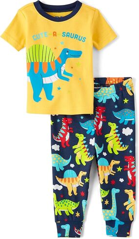 The Children's Place Baby And Toddler Boys Dino Snug Fit Cotton Pajamas in Kuwait