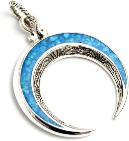 COSUMOSU 925 sterling silver pendant - Horseshoe turquoise style in Saudi Arabia