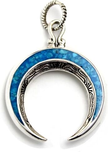 COSUMOSU 925 sterling silver pendant - Horseshoe turquoise style in Saudi Arabia