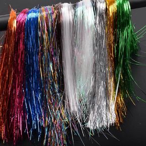 20 Set Crystal Flash Fly Making Materials Fly Fishing Line Spiral Jig Tieing Kit Fly Tying Fishing Lure Making Supplies Flashabou Tinsel for Making Fly Fishing Lure Flies in Kuwait