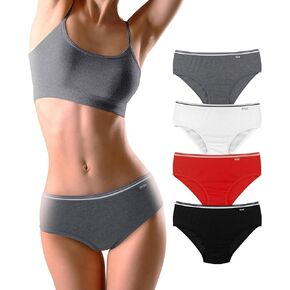SO-EN Women's Bikini Cotton Blend Underwear, Assorted color, Pack of 6. (BBCZ6-476) in Saudi Arabia