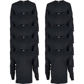 Apparel Globe Men's Bulk Ultra Cotton Long-Sleeve Crew T-Shirt Multipack Sets Tshirt (2-Pack) in Kuwait