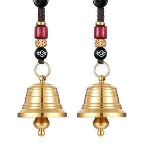 2Pcs Vintage Hanging Bell for Door Knob Jingle Bells Outside Hanging Decor Indoor Decoration Clear Ringing Sound Suitable Home Garden Christmas in Saudi Arabia