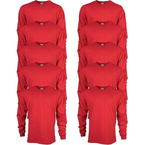 Apparel Globe Men's Bulk Ultra Cotton Long-Sleeve Crew T-Shirt Multipack Sets Tshirt (2-Pack) in Saudi Arabia