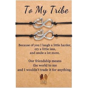 Infinity Bracelet Gift for Friend, Our Friendship Means the World to Me, Infinity Heart Beat Bracelet, Best Friend Bracelet, Adjustable Infinity Bracelet in Saudi Arabia