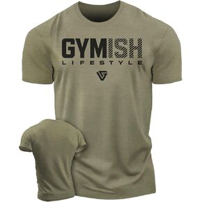 تيشيرت تدريب القوة للرجال من Gymish Lifestyle للاعبي كمال الأجسام في صالة الألعاب الرياضية in Saudi Arabia