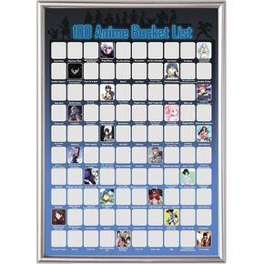 GKLTVB Top 100 Anime Scratch Off Poster - Unique Bucket List and Cool Stuff Featuring Series and Films | Gifts for Anime Lovers | 16.5" x 23.6" in Saudi Arabia