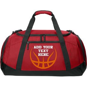 Personalized Large Sports Duffel Gym Bag for Women with Shoe Compartment, Durable Duffle Bag for Travel and Fitness, Spacious Storage, Adjustable Strap (Custom Upload, Black) in Saudi Arabia