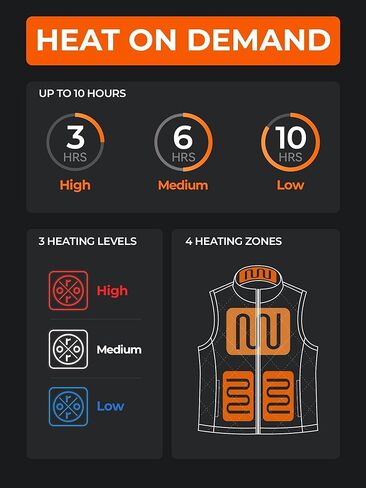 سترة ORORO النسائية خفيفة الوزن مبطنة قابلة للتدفئة، سترة منتفخة ساخنة مع بطارية USB-C قابلة لإعادة الشحن in Saudi Arabia