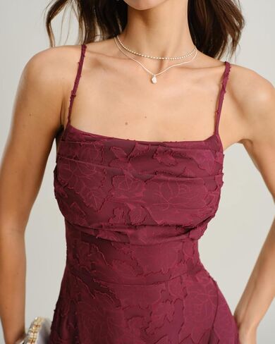 RIHOAS Women's Maxi Dresses Wedding Guest Dress A-Line Long Square Neck Backless Sling for Beach Wedding Party in Saudi Arabia