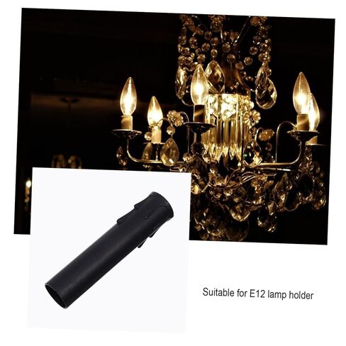 TEHAUX 20pcs Teardrop Candle Sleeves for Chandelier Plastic Candelabra Base Socket Covers Easy to Install Candle Lamp Holder Tubes in Saudi Arabia