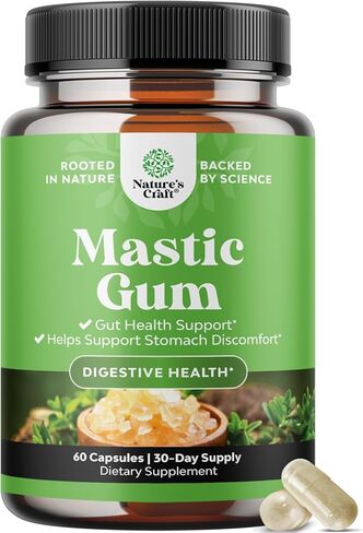 High Strength Mastic Gum Capsules - Herbal Digestion Supplement Providing Upset Stomach Relief for Adults - Vegan Non-GMO Gluten Free & Made in US GMP Facility - Gentle & Soothing (30 Servings) in Saudi Arabia