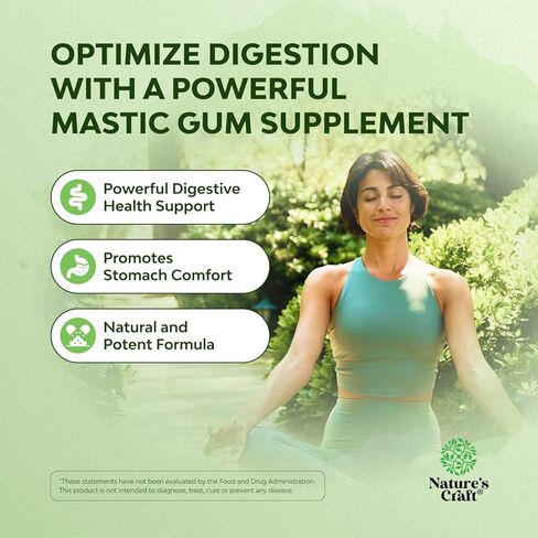 High Strength Mastic Gum Capsules - Herbal Digestion Supplement Providing Upset Stomach Relief for Adults - Vegan Non-GMO Gluten Free & Made in US GMP Facility - Gentle & Soothing (30 Servings) in Saudi Arabia