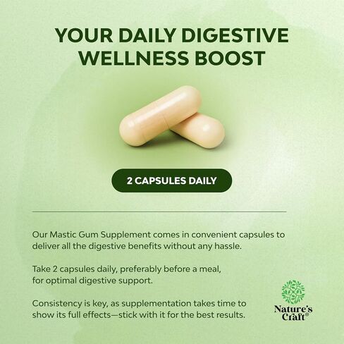 High Strength Mastic Gum Capsules - Herbal Digestion Supplement Providing Upset Stomach Relief for Adults - Vegan Non-GMO Gluten Free & Made in US GMP Facility - Gentle & Soothing (30 Servings) in Saudi Arabia