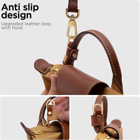 مجموعة أحزمة كتف جلدية، إبزيم جلدي مقاوم للثقب ومضاد للانزلاق متوافق مع حقائب Longchamp الصغيرة in Kuwait