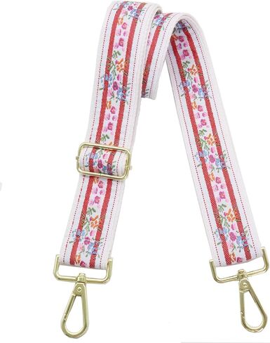 Crossbody Straps for Purses Gold Hardware Purse Strap Wide Shoulder Strap Adjustable Replacement,Retro Jacquard Embroidery for Shoulder Bags in Saudi Arabia