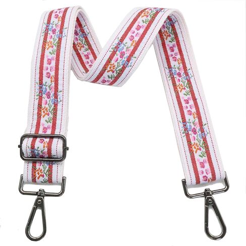 Crossbody Straps for Purses Gold Hardware Purse Strap Wide Shoulder Strap Adjustable Replacement,Retro Jacquard Embroidery for Shoulder Bags in Saudi Arabia