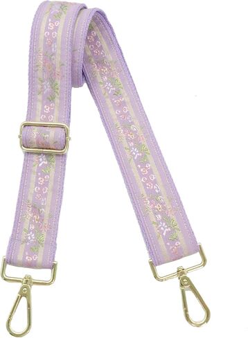 Crossbody Straps for Purses Gold Hardware Purse Strap Wide Shoulder Strap Adjustable Replacement,Retro Jacquard Embroidery for Shoulder Bags in Saudi Arabia