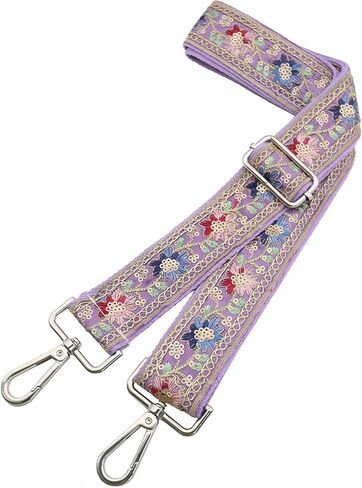 Crossbody Straps for Purses Wide Shoulder Strap Adjustable Replacement,Retro Jacquard Embroidery for Shoulder Bags in Saudi Arabia