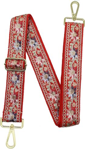 Crossbody Straps for Purses Wide Shoulder Strap Adjustable Replacement,Retro Jacquard Embroidery for Shoulder Bags in Saudi Arabia