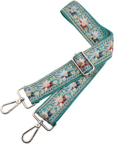 Crossbody Straps for Purses Wide Shoulder Strap Adjustable Replacement,Retro Jacquard Embroidery for Shoulder Bags in Saudi Arabia