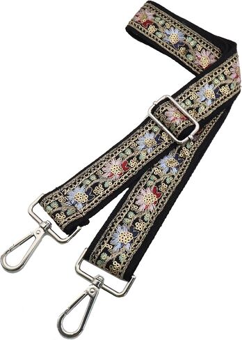 Crossbody Straps for Purses Wide Shoulder Strap Adjustable Replacement,Retro Jacquard Embroidery for Shoulder Bags in Saudi Arabia