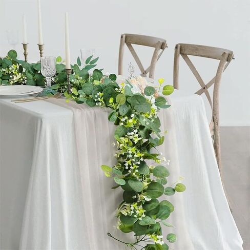 22" Eucalyptus Wreath, Spring Summer Wreaths for Front Door, 70inch Long Artificial Floral Vine for Rooms Decor, Homes, Walls, Kitchens, Patios, Wedding, Farmhouse in Saudi Arabia