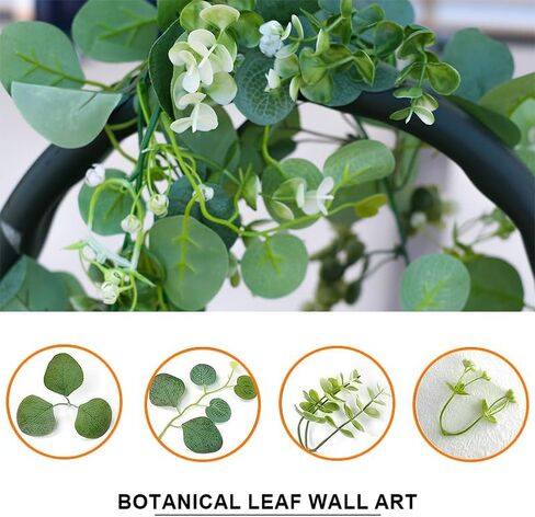 22" Eucalyptus Wreath, Spring Summer Wreaths for Front Door, 70inch Long Artificial Floral Vine for Rooms Decor, Homes, Walls, Kitchens, Patios, Wedding, Farmhouse in Saudi Arabia