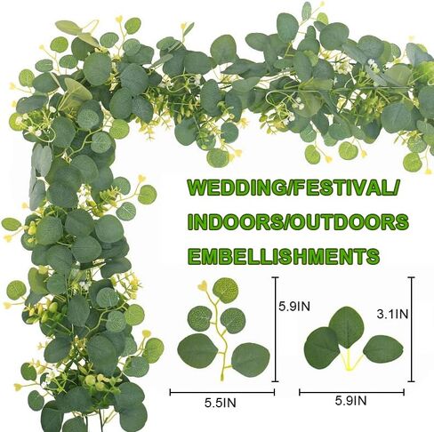 22" Eucalyptus Wreath, Spring Summer Wreaths for Front Door, 70inch Long Artificial Floral Vine for Rooms Decor, Homes, Walls, Kitchens, Patios, Wedding, Farmhouse in Saudi Arabia