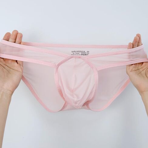 Men's Cotton Low Rise Briefs Soft Breathable Bulge Pouch Sexy Underwear(Pink - L) in Saudi Arabia